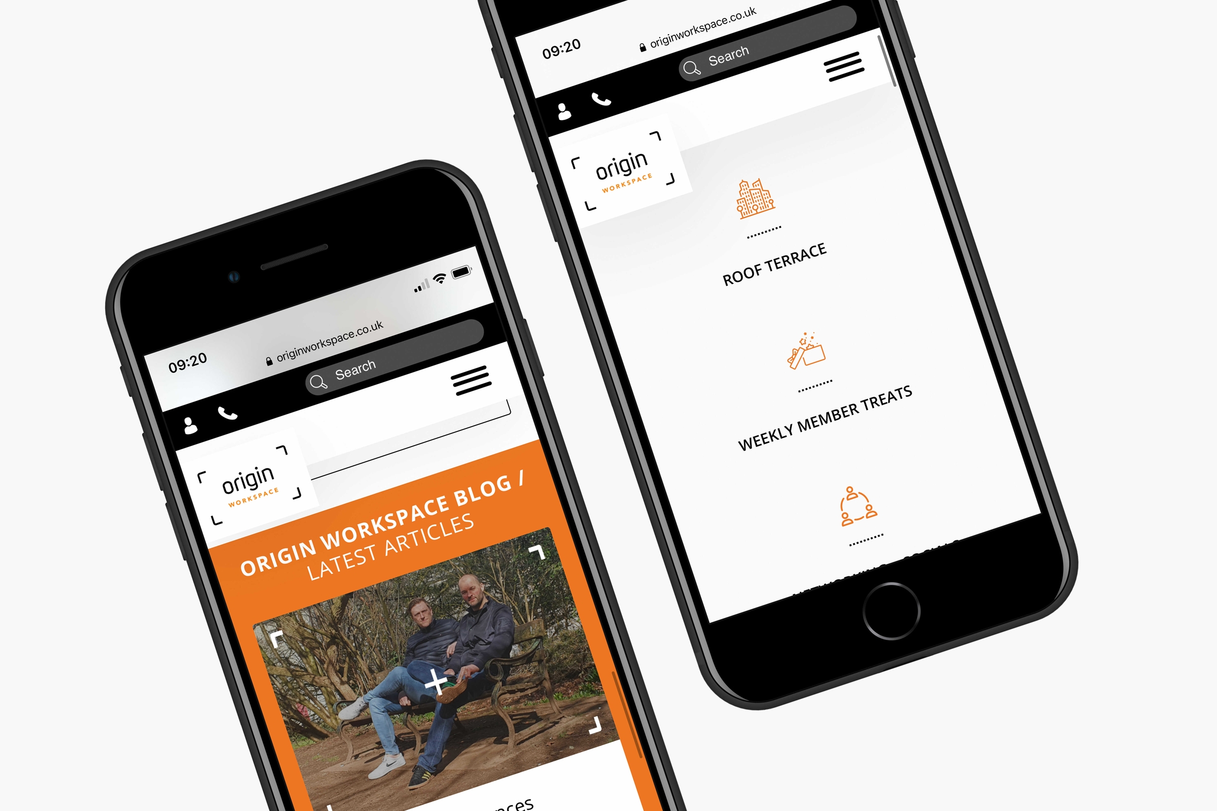 coworking space, website mobile designs, website agency bristol