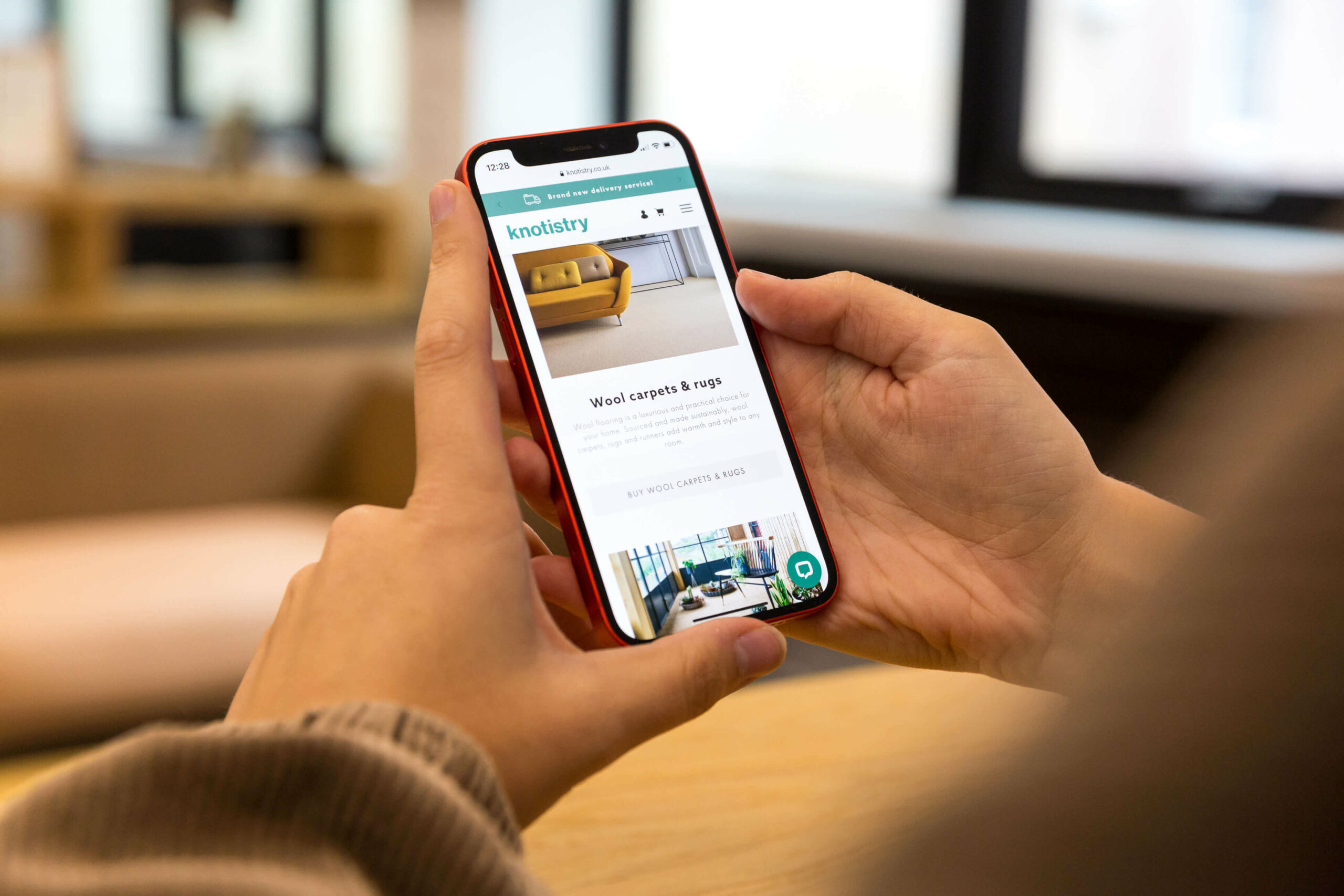 Knotistry Flooring, mobile designs, wordpress agency, ecommerce developer, custom rug builder