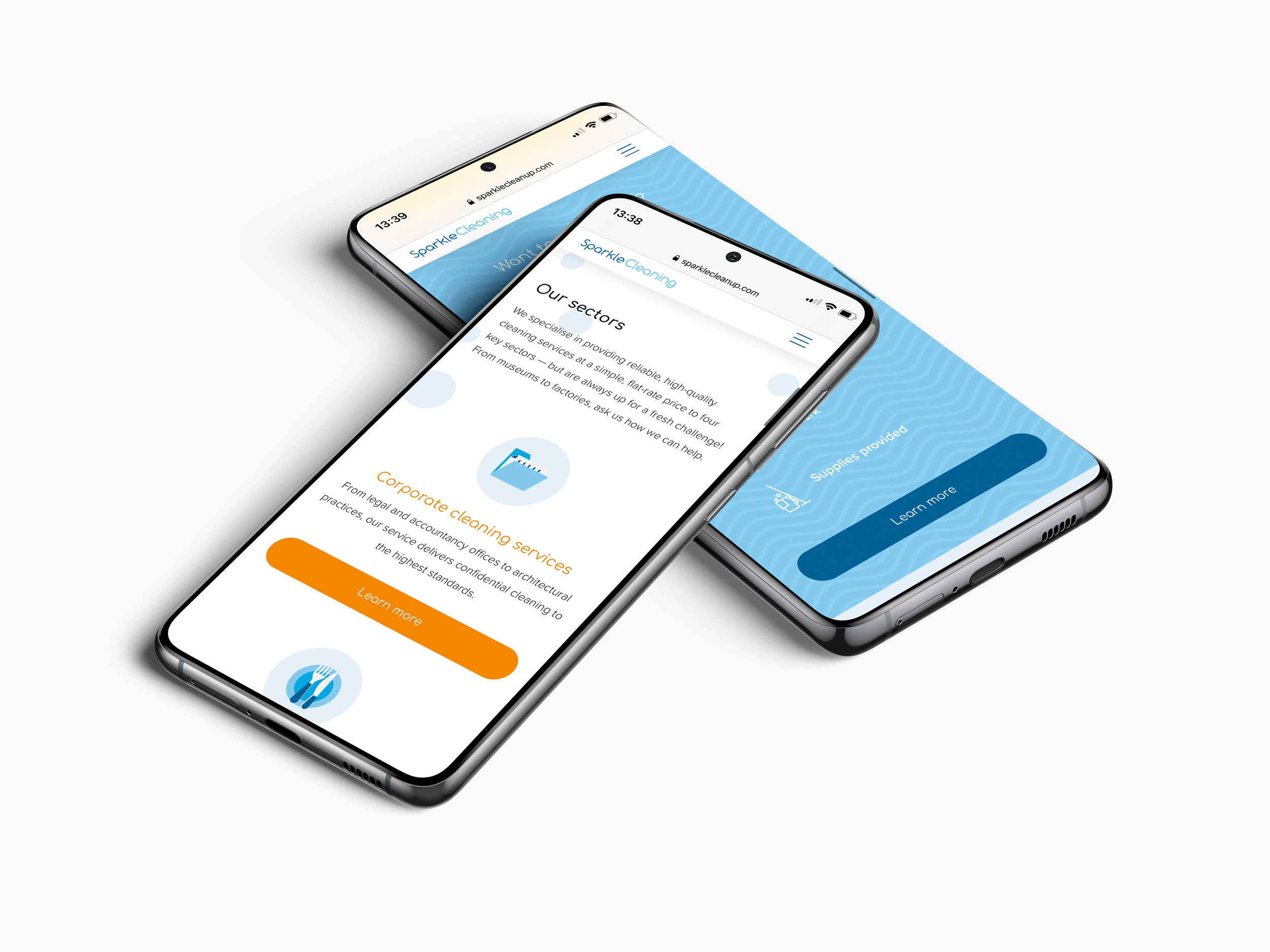 sparkle cleaning website design, mobile website, wordpress custom website with quote calculator